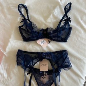Agent Provocateur Navy Blue Lingerie Set